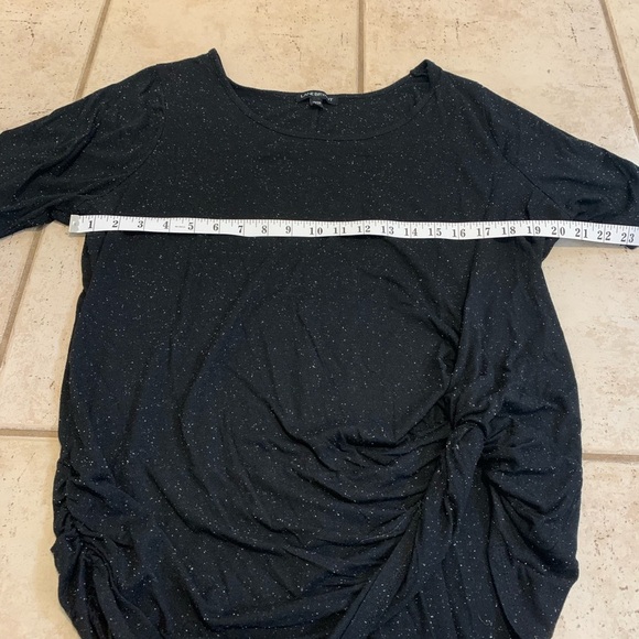 Lane Bryant Black Sparkle Ruched & Knot Detail Top - Plus Size 18/20 - Picture 5 of 8